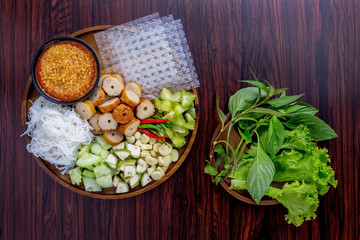 Vietnamese meatball wraps tasty food