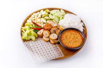 Vietnamese meatball wraps tasty food
