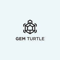 abstract turtle logo. gem icon