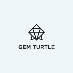 Fototapeta premium abstract turtle logo. gem icon