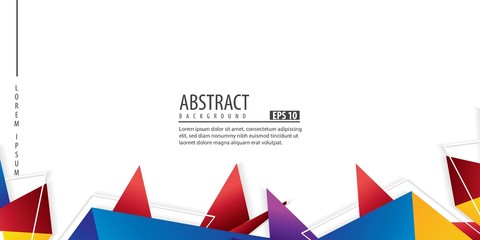 Abstract background with colourful geometric gradient white background, 3d, minimalis, vector illustration