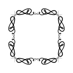 isolated black ornament frame design of Decorative element theme Vector illustration