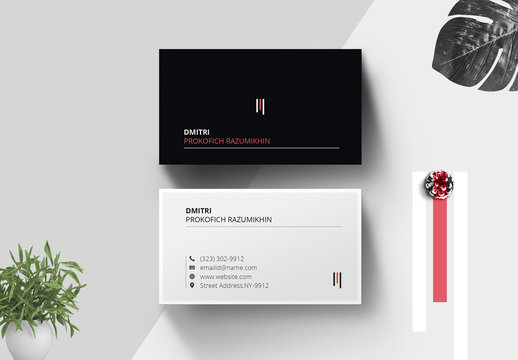 Simple Minimal Business Cards Layout