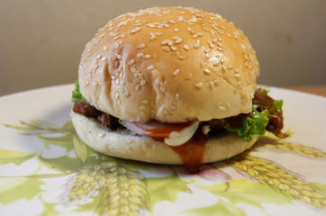hunter beef burger