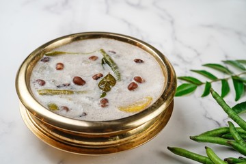 Kerala Olan recipe - Traditional side dish prepared during Onam feast with Ash-gourd plantains and red beans