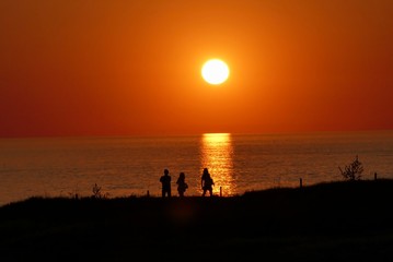 sunset on the beach