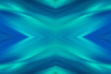 Mirrored space sky illustration. Abstract kaleidoscope cosmos background. Starry sky mandala.