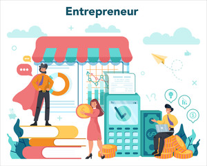 Enterpreneur concept. Idea of lucrative business, strategy