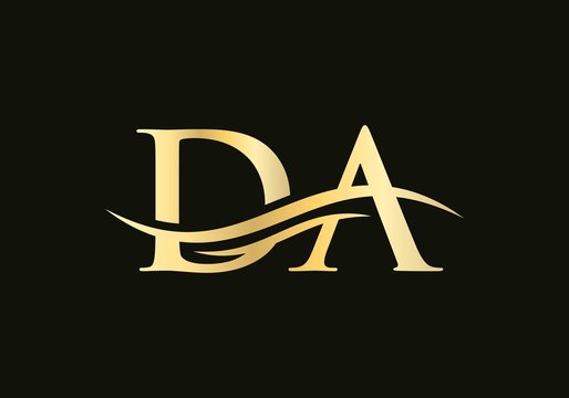 Minimal DA Letter Linked Logo for business and company identity. Creative Letter DA Logo Vector Template.
