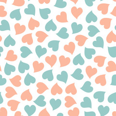 Hearts seamless pattern. Love. Valentine's Day  Pastel background.
