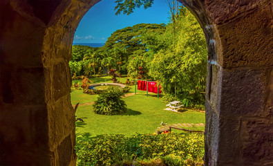 A glimpse into a garden in St Kitts