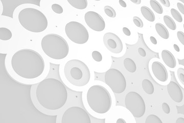 Geometrical shapes background. Black and white minimalist tech wall. Abstract 3D backdrop.