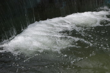 water flowing into the water