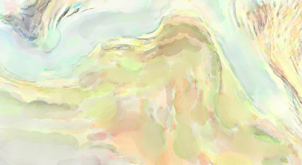 Contemporary art. Hand made painting. Modern artwork. Painting with brushstrokes of watercolor on surface. 2d illustration. Artistic background image. Abstract painting on canvas. Colorful texture.