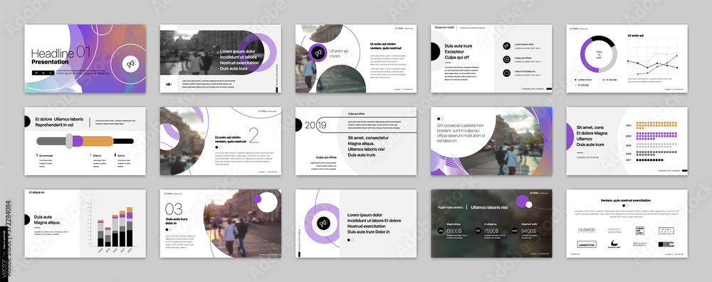 Poster Geometric Purple Presentation Element Templates. Vector infographics. For use in Presentation, Flyer and Leaflet, SEO, Marketing, Webinar Landing Page Template, Website Design, Banner.