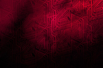 Abstract circuit board futuristic technology processing background. Space microchip digital illustration.