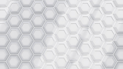 3d Rendering Of White Hexagon Illustration 