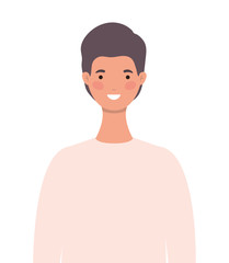 Isolated avatar man cartoon design, Boy male person people human social media and portrait theme Vector illustration
