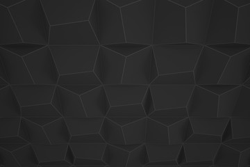 Obraz premium Trigonal abstract shapes background. Low poly triangles mosaic. Black and white crystals backdrop.