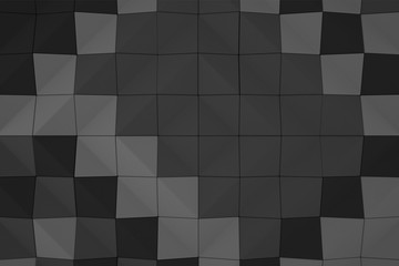 Trigonal abstract shapes background. Low poly triangles mosaic. Black and white crystals backdrop.