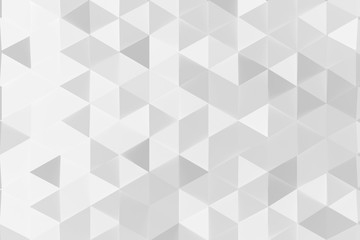 Trigonal abstract shapes background. Low poly triangles mosaic. Black and white crystals backdrop.