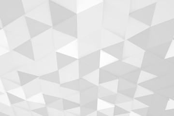 Fototapeta premium Trigonal abstract shapes background. Low poly triangles mosaic. Black and white crystals backdrop.