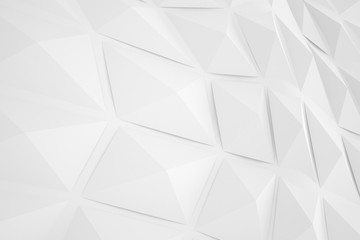 Trigonal abstract shapes background. Low poly triangles mosaic. Black and white crystals backdrop.