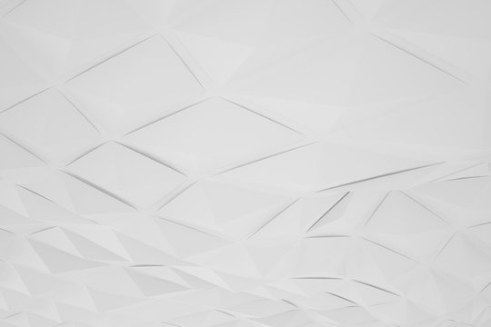 Trigonal abstract shapes background. Low poly triangles mosaic. Black and white crystals backdrop.