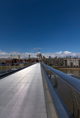 A view of St Paul's as seen from Millennium Bridge.