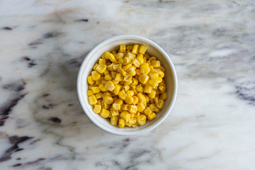 Bowl of corn in the kitchen