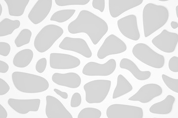 Minimalist organic abstract background. Natural black and white cyberpunk structure. Three-dimensional render visualization of microscopic shapes.