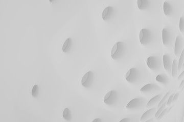 Minimalist organic abstract background. Natural black and white cyberpunk structure. Three-dimensional render visualization of microscopic shapes.