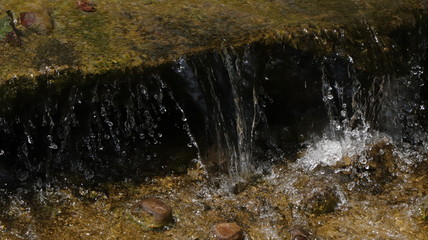 water flowing from a fountain