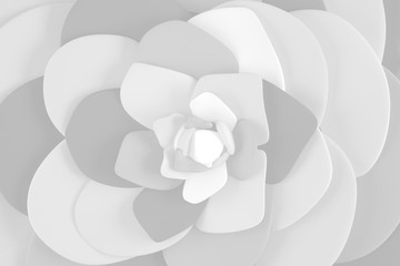 Minimalist organic abstract background. Natural black and white cyberpunk structure. Three-dimensional render visualization of microscopic shapes.