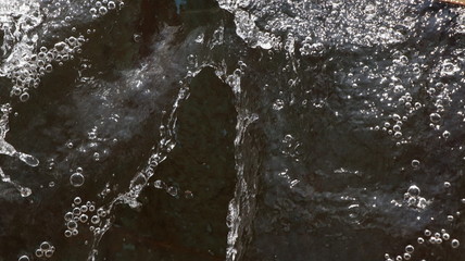 water flowing into the water