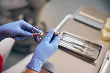 Anesthesia and injections in dentistry before at the manipulation of teeth