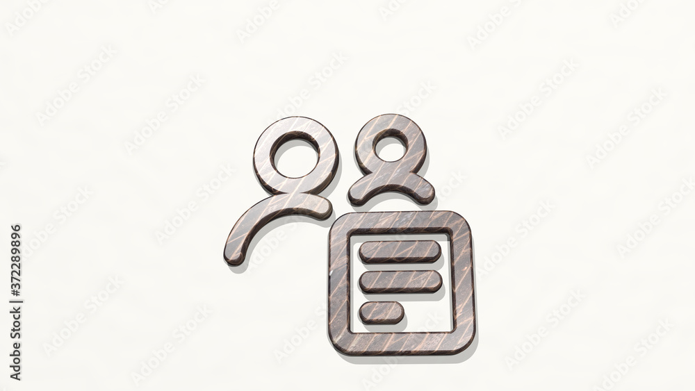 Poster MULTIPLE ACTIONS TEXT 3D icon on the wall, 3D illustration for background and abstract
