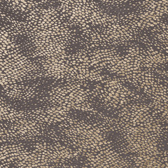 Metallic Champagne Gold Animal Print Pattern on Leather Texture Background, Digital Paper, Snake