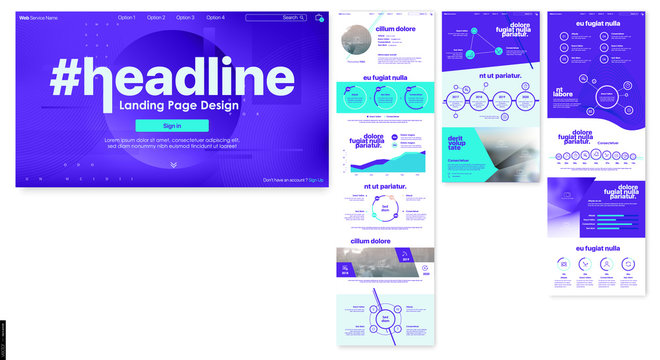 Landing Page Design From Website. Web UI UX Design. Corporate User Interface