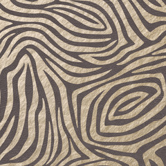 Fototapeta na wymiar Metallic Champagne Gold Animal Print Pattern on Leather Texture Background, Digital Paper, Zebra