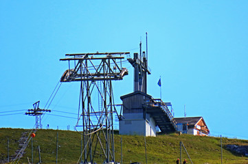Bettenalp-Bonistock (Distelboden) - Chairlift at the ski resort Melchsee-Frutt and towards the top...