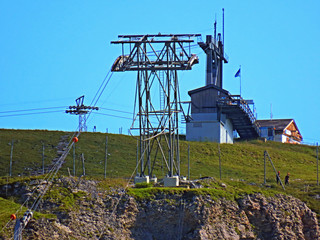 Bettenalp-Bonistock (Distelboden) - Chairlift at the ski resort Melchsee-Frutt and towards the top...
