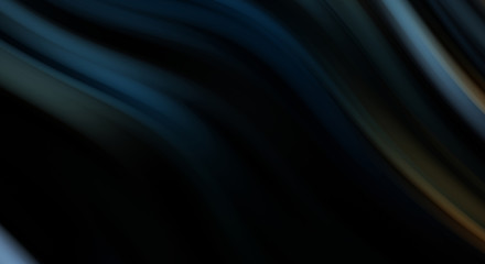 Colorful smooth lines on black background. Liquid and fluid vibrant color waves flowing in the dark. Graphic illustration for wallpaper, banner, background, card, book, cover, poster, banner, brochure