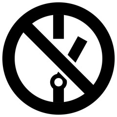 Do not alter the state of the switch forbidden sign, modern round sticker