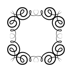 isolated black ornament frame design of Decorative element theme Vector illustration