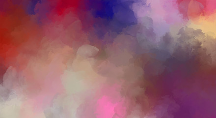 Abstract background of colorful brush strokes. Brushed vibrant wallpaper. Painted artistic creation. Unique and creative illustration.