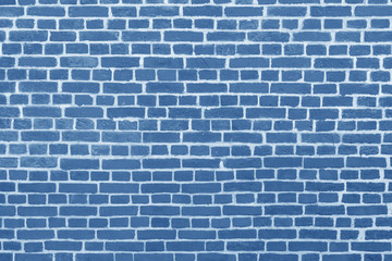 Blue brick building wall. Interior of a modern loft. Background for design and interview recording.