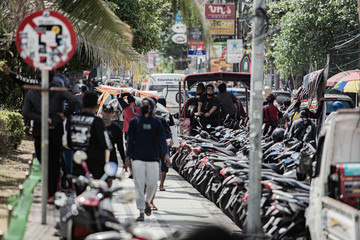 Bali, Indonesia august-17 th 2020. independence day. social events on the beach in kuta. kite...