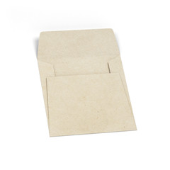 Blank paper square envelope mockup