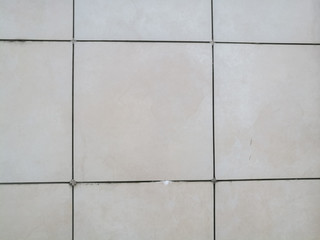 Tile texture work done on walls using tiles and spacers between.